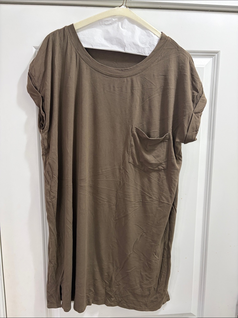Ellison Relaxed Pocket T-Shirt Dress - green